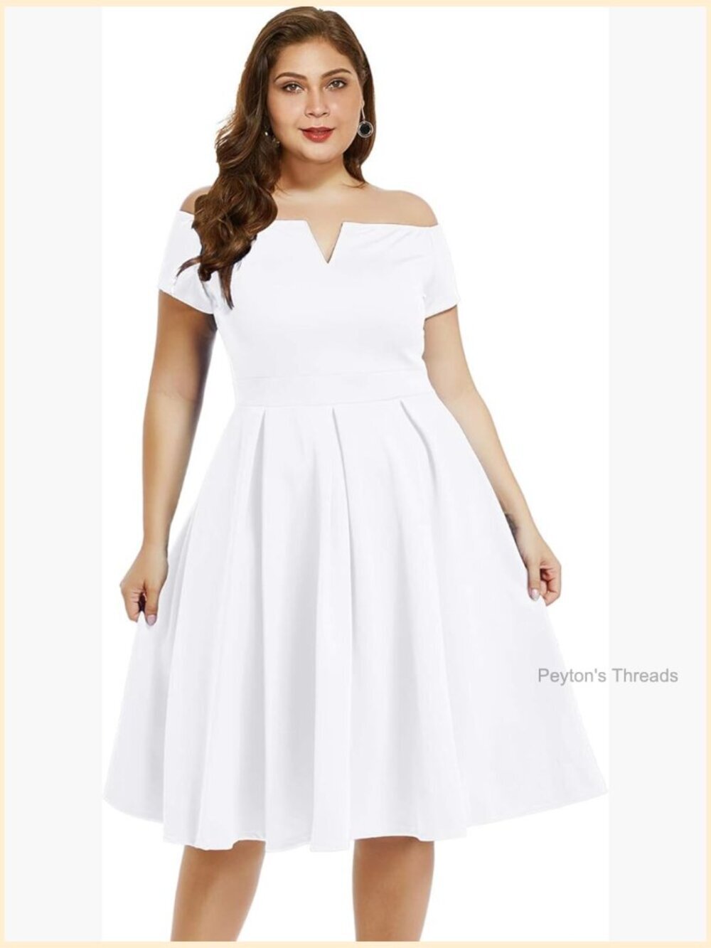 Plus Size Vintage 1950s Party Cocktail Wedding Swing Midi Dress - Short Sleeve